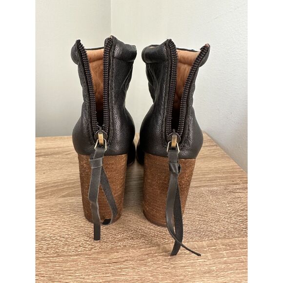 Jeffrey Campbell Havana Last Rumble Black Leather Heeled Ankle Boots size 6.5 - Picture 14 of 14
